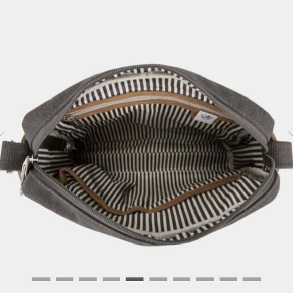 Travelon Anti-theft Heritage Crossbody Pewter Gray - Picture 8 of 15